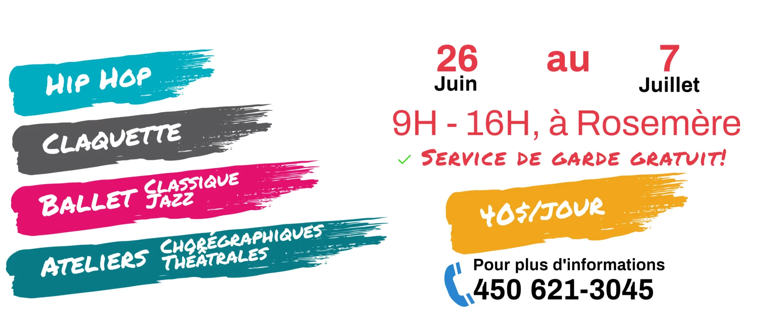 camp danse informations