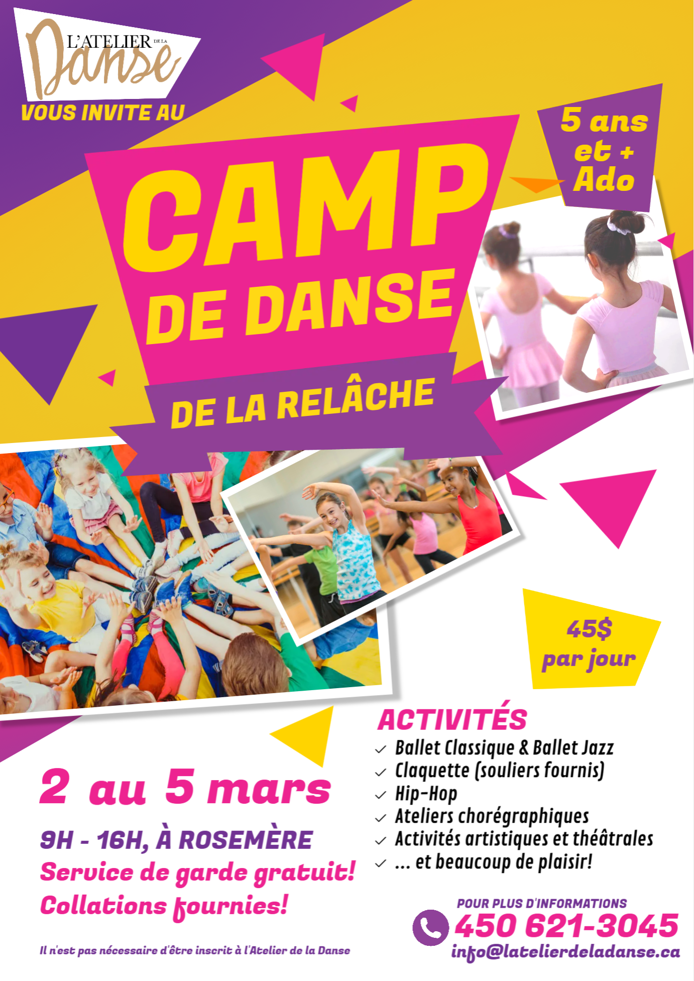 camp de danse de la relâche 2026